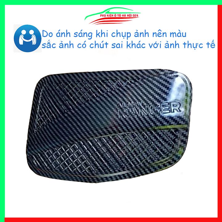Ốp nắp xăng Ranger 2014-2021 vân cacbon bảo vệ chống trầy trang trí ô tô