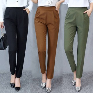 Quần baggy quần thời trang Quần harem co giãn mới mùa xuân