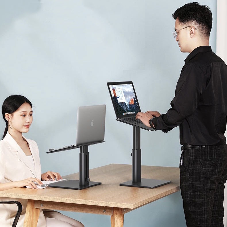 GIÁ ĐỠ LAPTOP MACBOOK BẰNG NHÔM TÙY CHỈNH NÂNG HẠ ĐỘ CAO.