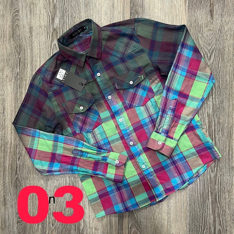 Sơ Mi Caro Loang Màu Mới