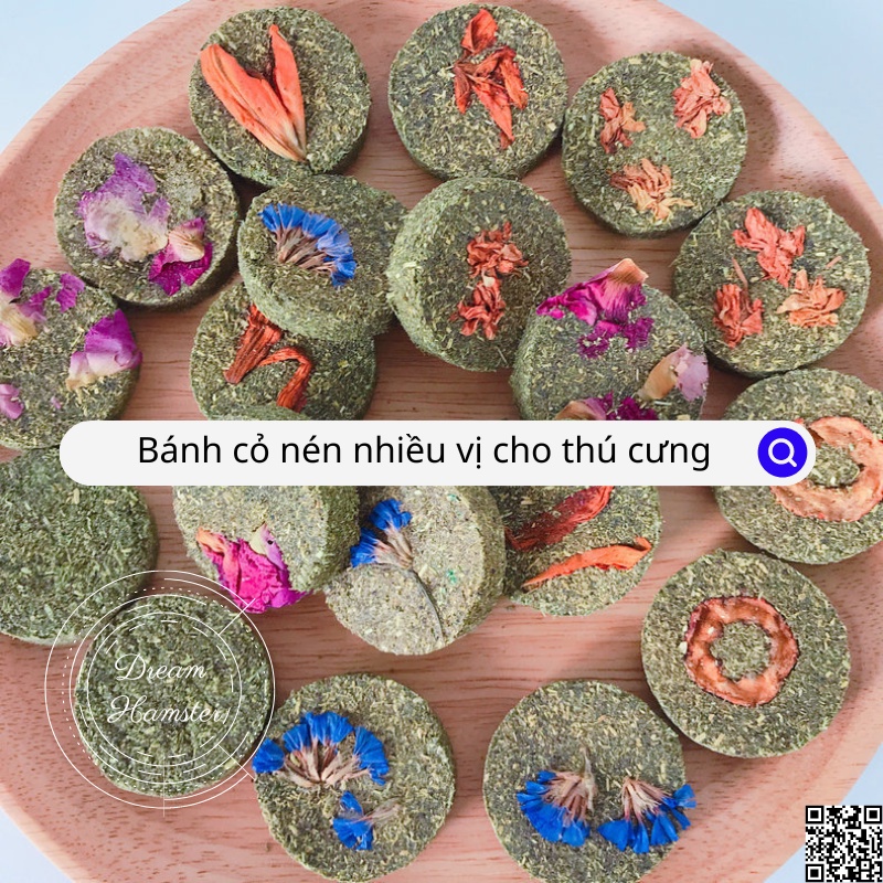 Bánh cỏ linh lăng  cho hamster, thỏ, bọ và động vật nhỏ khác