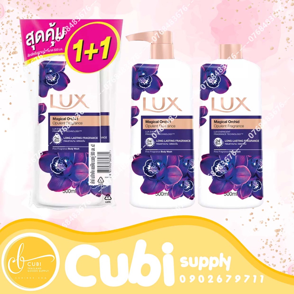 Bộ Sữa Tắm Lux Kèm Chai Refill Thái Lan - 450mlx2