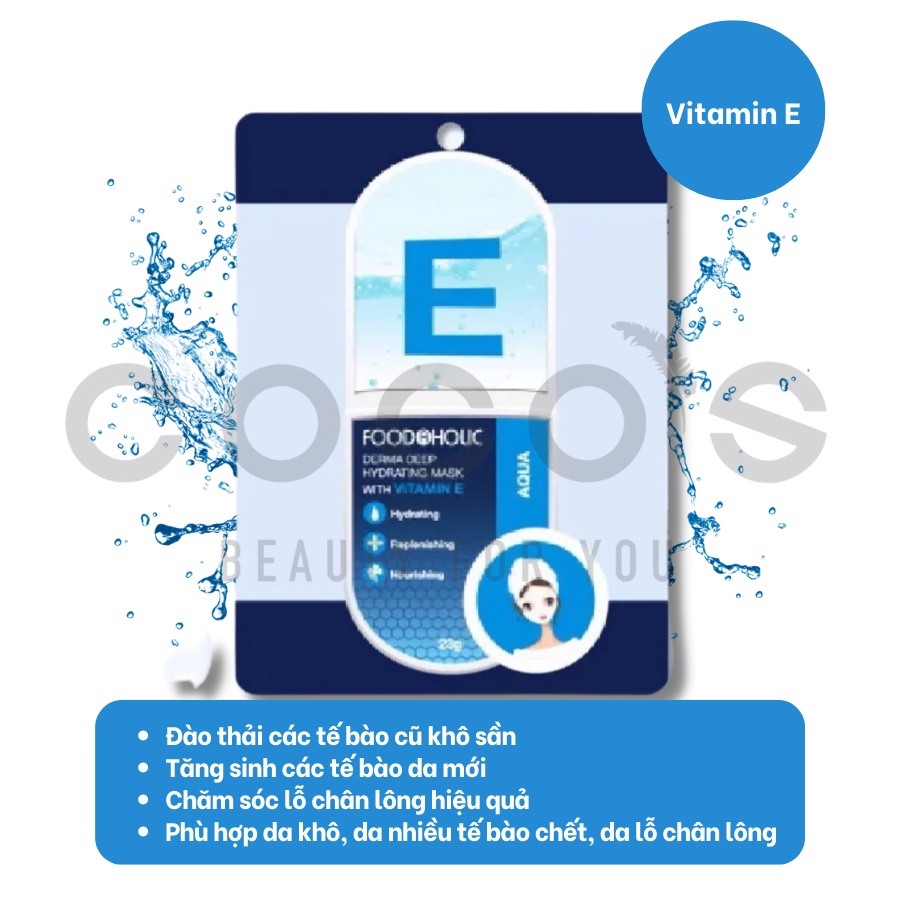 COMBO 6 Mặt Nạ Vitamin giấy Chăm Sóc Da Toàn Diện mùi Foodaholic Essential Mask