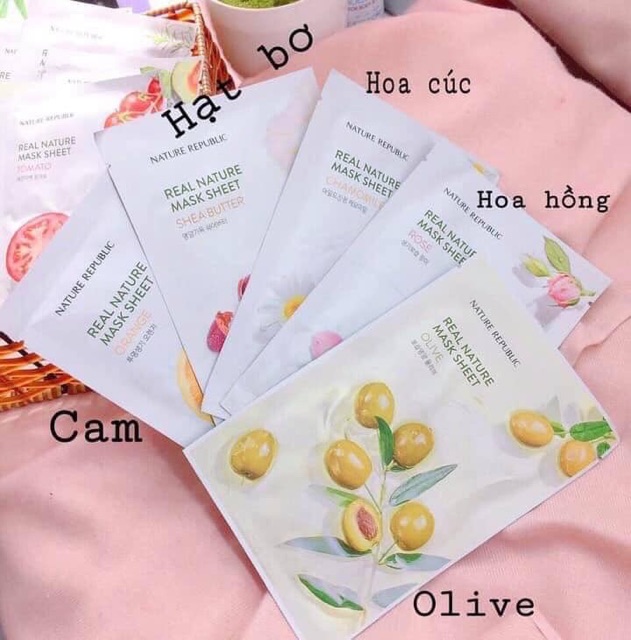 ( Sẵn ) Mặt nạ giấy Nature Republic Real Nature Mask Sheet | Thế Giới Skin Care