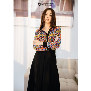 Áo sơ mi phối cổ nẹp thời trang CCHAT