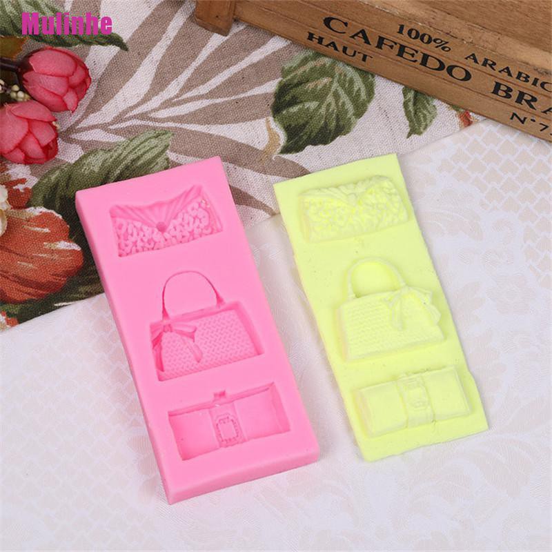 [Mulinhe] Khuôn Silicon Làm Bánh Kẹo Bánh Cupcake Túi Xách Phổ Biến