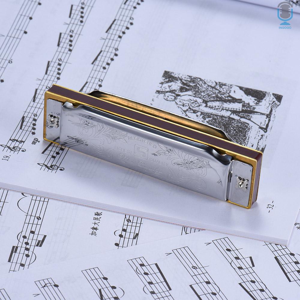 Phím Harmonica Diatonic tiêu chuẩn 10 lỗ theo hợp âm C 20 tông dành cho người mới bắt đầu Suzuki 1072-C Folkmaster