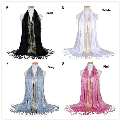 Khăn choàng cổ tua rua hoạ tiết