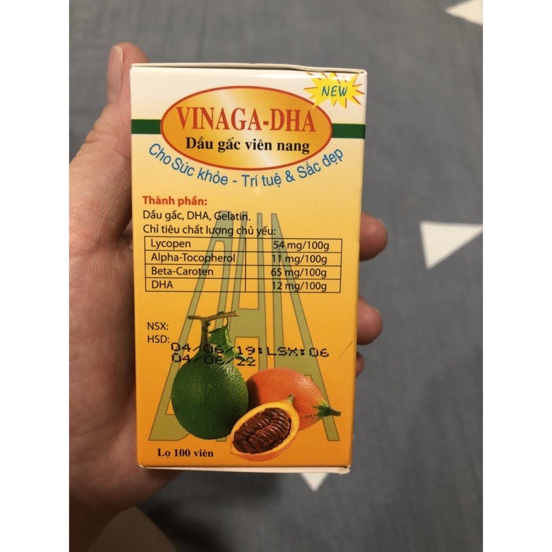 Dầu gấc VINAGA-DHA viên uống sáng mắt đẹp da | BigBuy360 - bigbuy360.vn