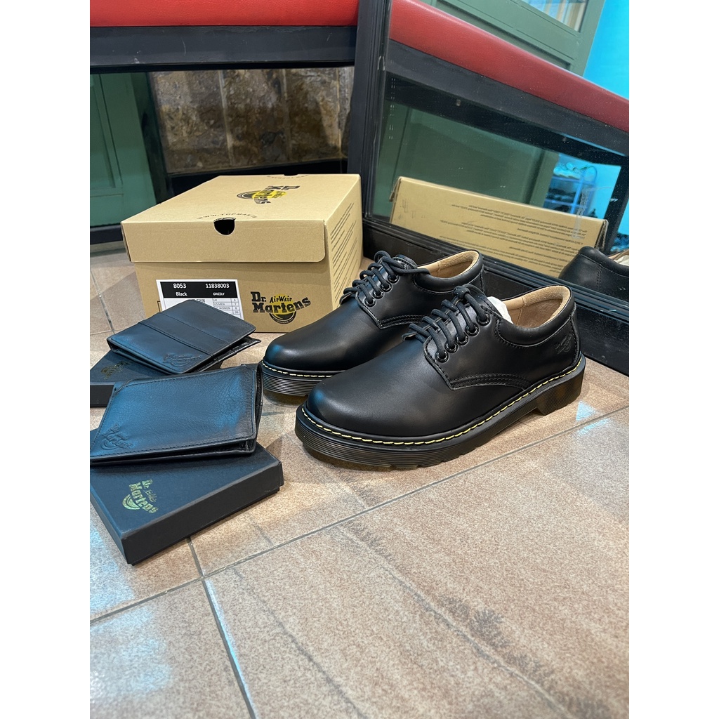 Giày da Dr.martens 8053 black da smooth 2022 bảo hành 24 tháng da bò thật