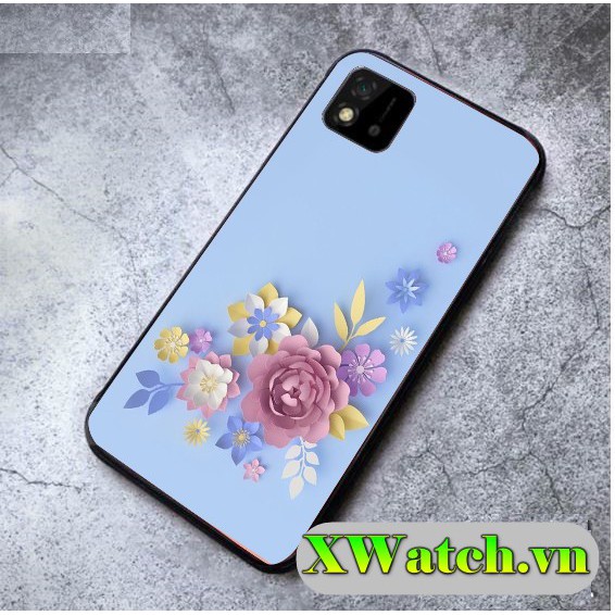 Ốp lưng phủ bóng Realme C20 Realme C11 Realme C3i Realme 6 Realme 6 pro Realme X họa tiết hoa 3D