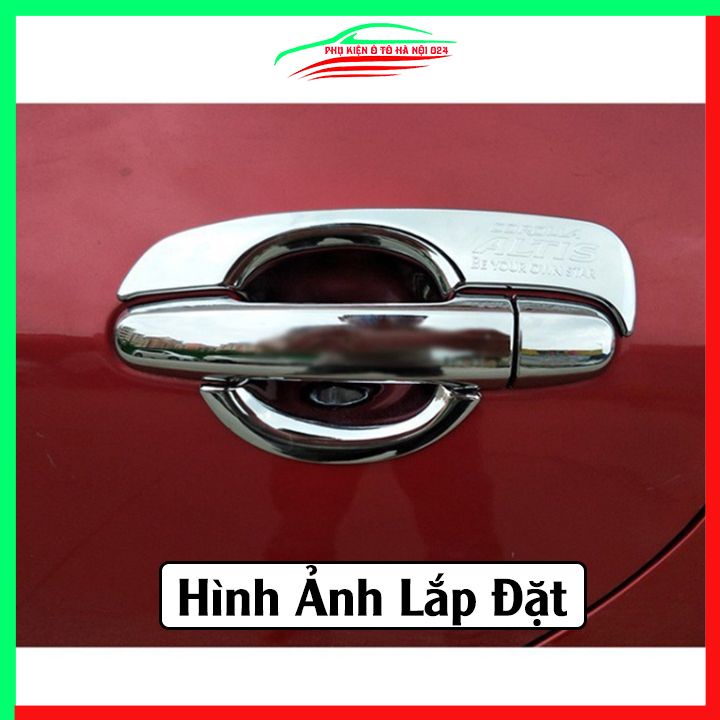 Ốp tay hõm mạ crom Altis 2008- 2013 sáng bóng chống trầy bảo vệ cửa xe ô tô