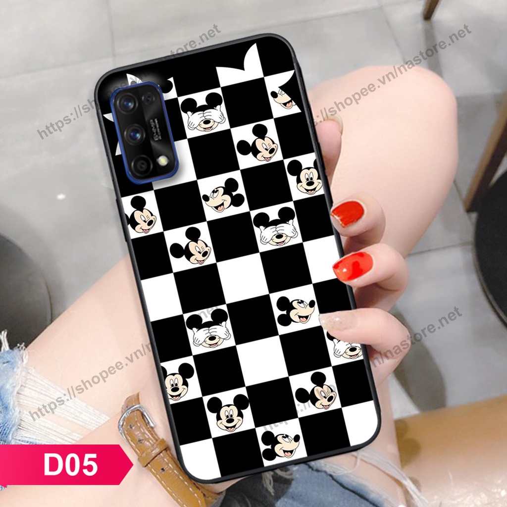 Ốp lưng Realme 7 / Realme 7 Pro trái tim họa tiết caro, mikey họa tiết beabrick kaws cute