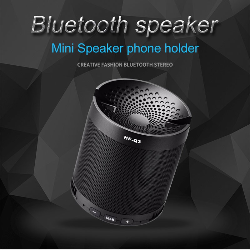 Loa Bluetooth mini Q3 có giá đỡ điện thoại, khe cắm thẻ nhớ