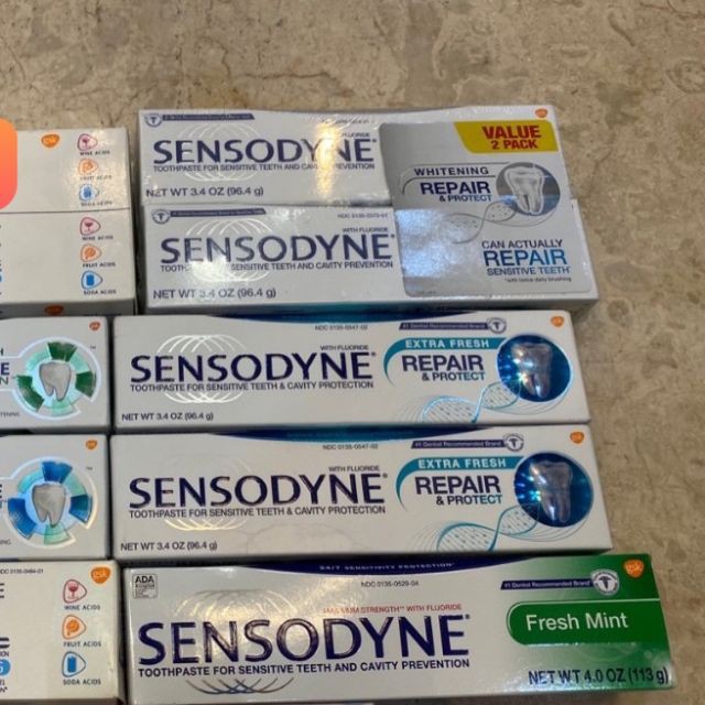 Kem đánh răng Sensodyne Tuýp 96.4gr &amp; 113gr từ Mỹ