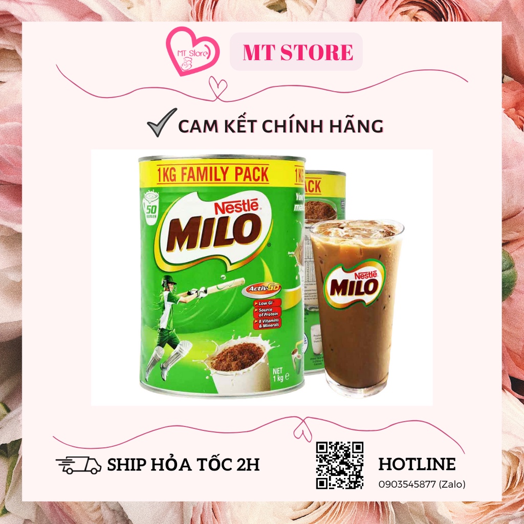 [DATE 6/2024] Sữa MILO ÚC NỘI ĐỊA lon 1KG vị cacao