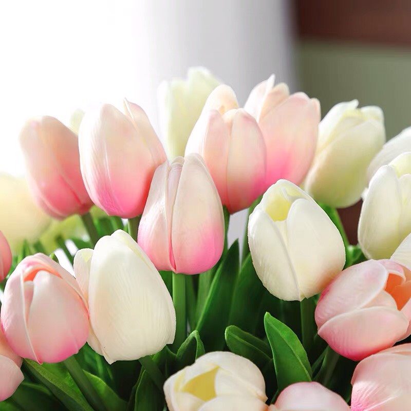 Hoa Giả 🌷 Hoa Tulip Giả Decor 33cm Có Nhiều Màu, Chụp Ảnh, Trang Trí Tiệc Cưới, Trang Trí Nhà Cửa BlueBell