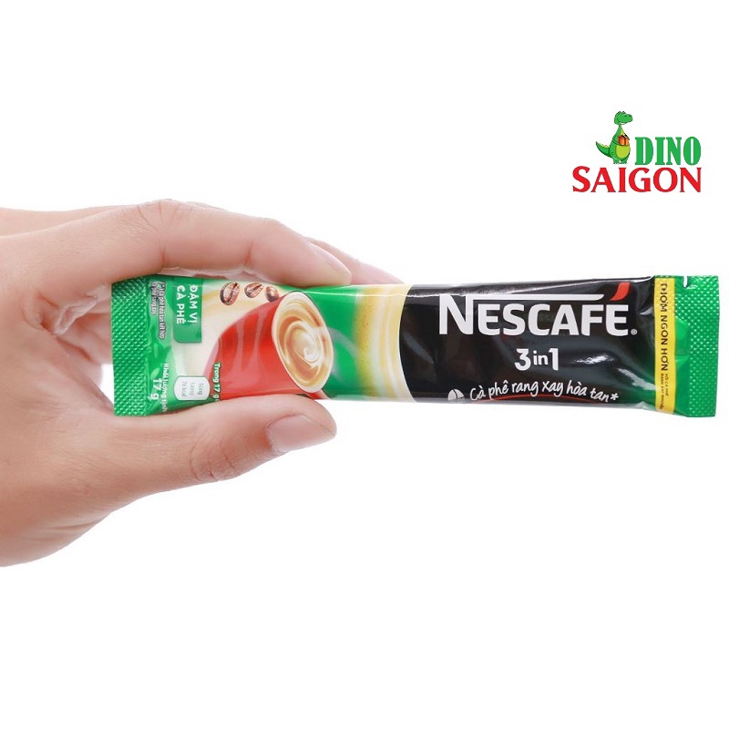 Túi 46 Gói Cà Phê Rang Xay Hòa Tan Nescafé 3in1 Đậm Vị Cafe Màu Xanh(17g/gói)