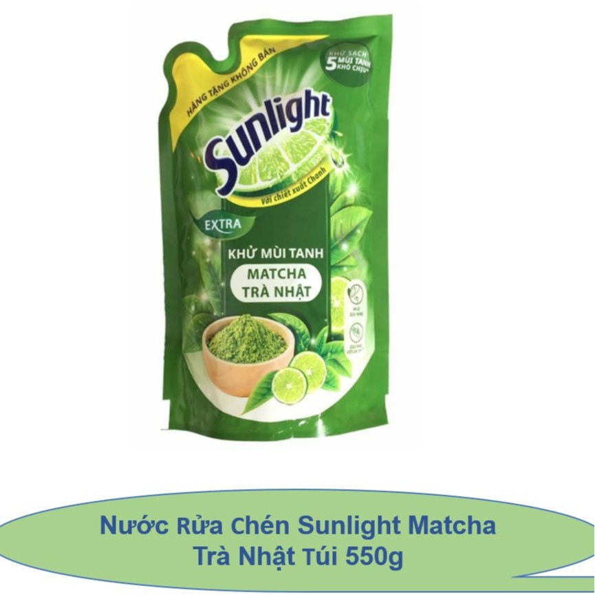 Nước rửa chén Sunlight Matcha Trà Nhật túi 550g