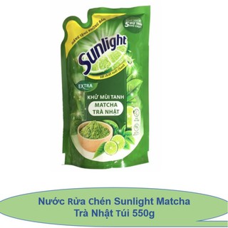 Nước rửa chén Sunlight Matcha Trà Nhật túi 550g