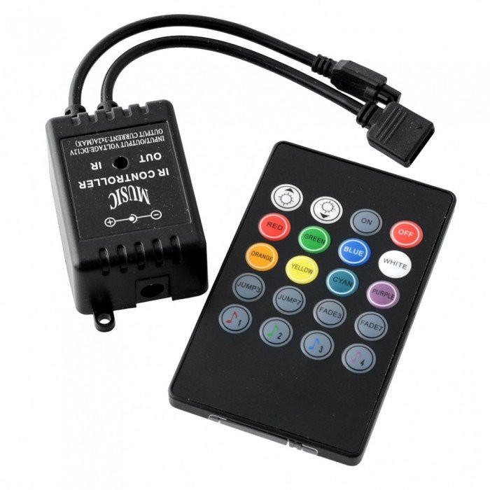 Bộ điều khiển led dây 5m RGB cảm ứng nhảy theo nhạc - Led music controller-C11