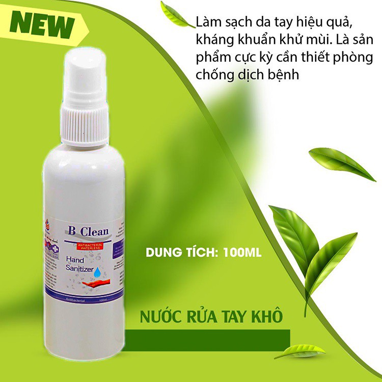 Nước rửa tay nhanh Bclean 1 chai 100ml