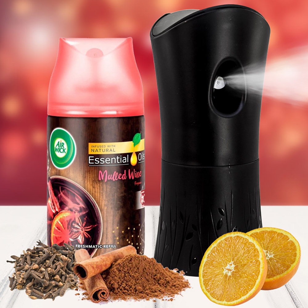 [15 Mùi Hương] Máy Xịt Thơm Phòng Tự Động Air Wick 250ml - tùy chọn mùi hương, máy sử dụng pin AA tiện lợi