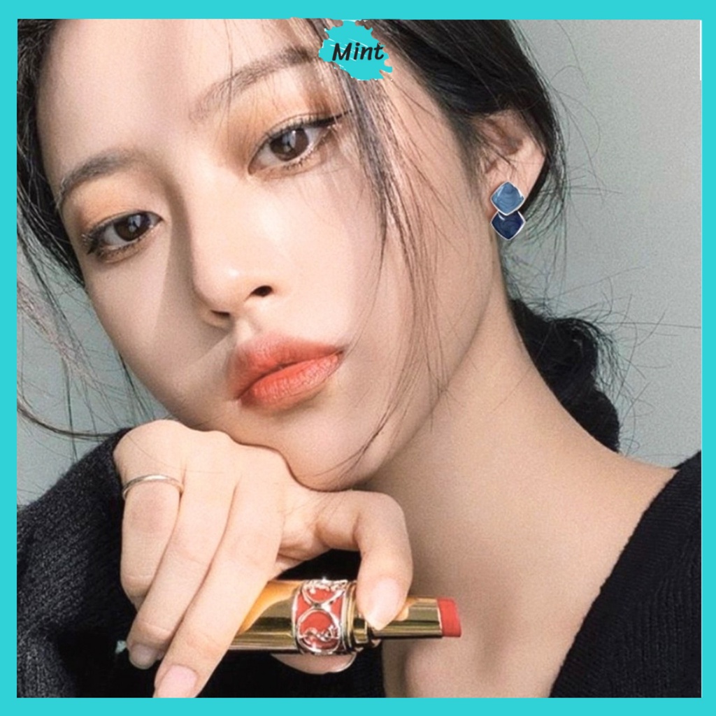 Bông Tai Nữ ❤️FREESHIP❤️ Khuyên Tai Hai Mảnh Đậm Nhạt Sang Chảng S925 Phong Cách Hàn Quốc