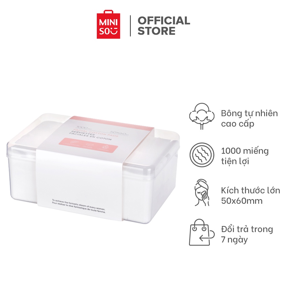 Bông tẩy trang dưỡng da Cotton pad Miniso đa năng chất bông tự nhiên mềm mại