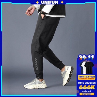 Quần thể thao nam đẹp UNIFUN mã "MK-N" dáng quần Jogger nam nỉ phong cách Hàn Quốc form vải co dãn hè thu