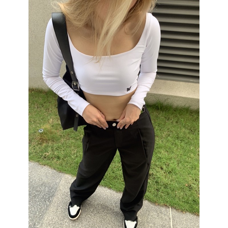 Áo BETTY TOP Croptop tay dài