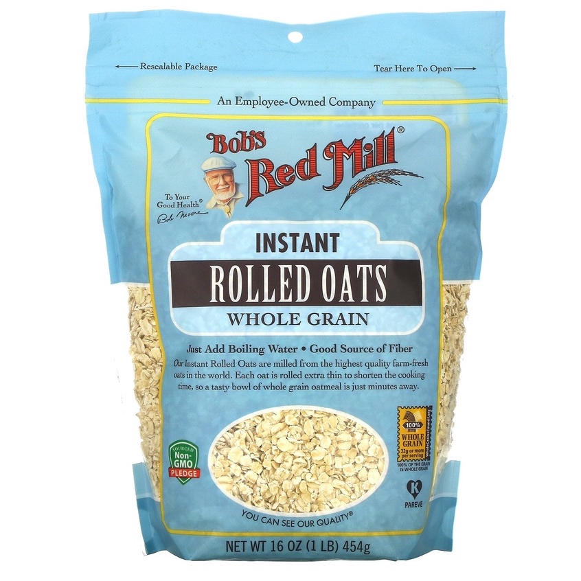 Yến mạch hữu cơ cán dẹp 454gr - Bob's Red Mill (Organic Rolled Oat Regular)