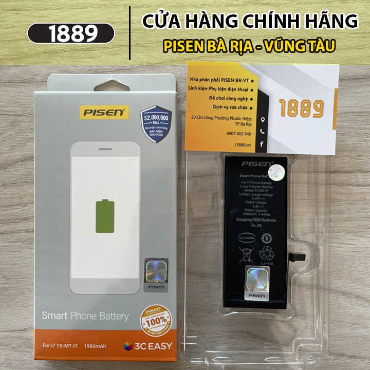 PIN PISEN IPHONE DUNG LƯỢNG CHUẨN CHO IPHONE 5S/6/ 6S/ 6 PLUS/ 6S PLUS/ 7/ 7 PLUS/ 8/ 8 PLUS - XS MAX -  HÀNG CHÍNH HÃNG