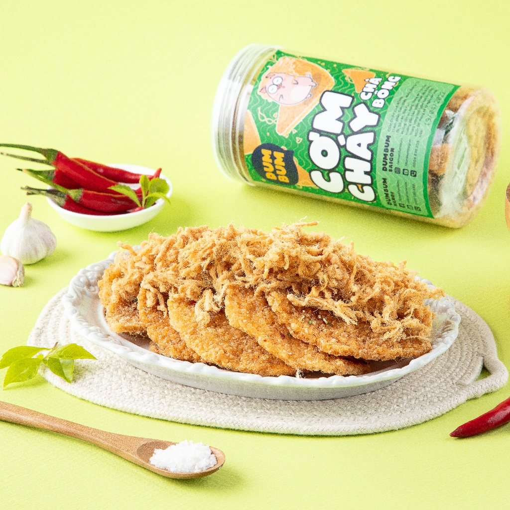 Cơm cháy chà bông 250gr DumBum đồ ăn vặt Hà Nội