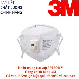 Khẩu trang 3M 9001, 3M 9001V, 3M 9501V+, 3M 9541V chống bụi siêu mịn PM2.5, chống mùi, chống bụi, hiệu suất lọc tới 90%