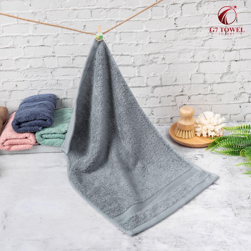 Khăn mặt cotton cao cấp G7 TOWEL-MOTTA FT03, 30x50cm, 100% sợi cotton nhập khẩu mềm mại, kháng khuẩn, thấm hút nước tốt