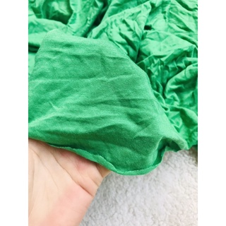 vải thun cotton lụa 2c màu xanh