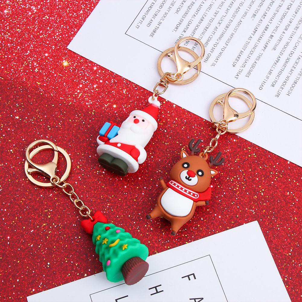 LAY Móc Khóa Hình Ông Già Noel / Người Tuyết / Nai Sừng Tấm