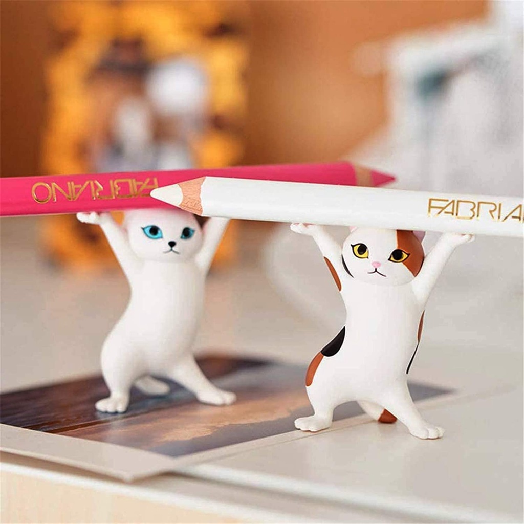 Giá đỡ bút mini TZUZL hình chú mèo đang nhảy múa dễ thương