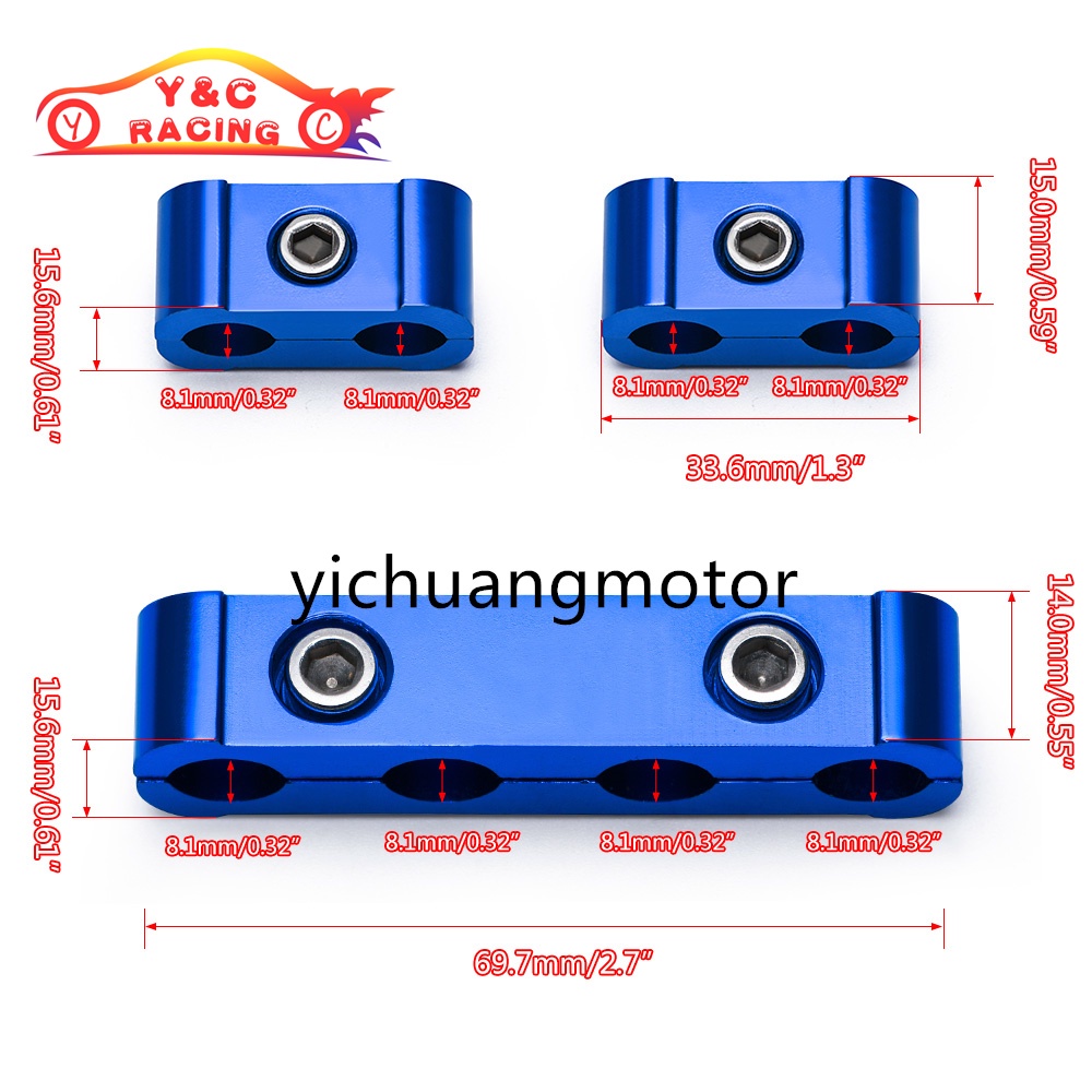 Bộ Ba Kẹp Dây Cáp Đánh Lửa Bốn Lỗ Có Thể Tách Rời Cho Xe Hơi