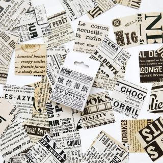 (Hình thật) Sticker hộp - Newspaper