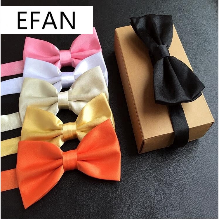 Cà Vạt Nơ Lụa Trơn Màu Mới Dành Cho Nam