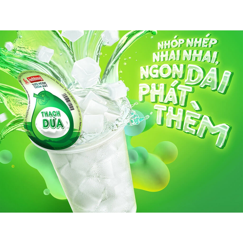 Lốc 6 ly thạch dừa Ánh Hồng 190g