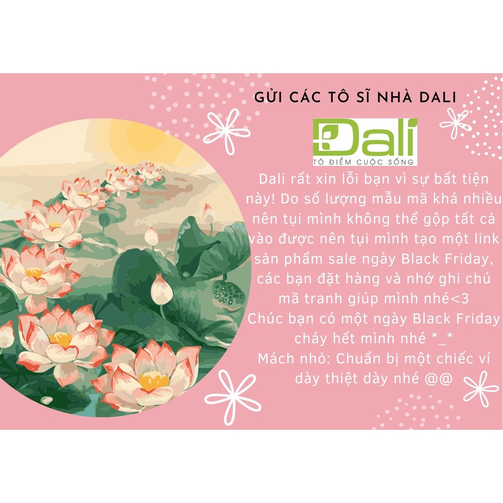 Black Friday - Tranh đồng giá 99k - Tranh số hóa Dali