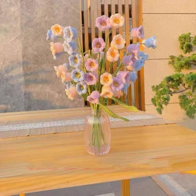 Bó Hoa Giả Đan Tay Thủ Công Diy Dùng Làm Quà Tặng Valentine / Bạn Gái