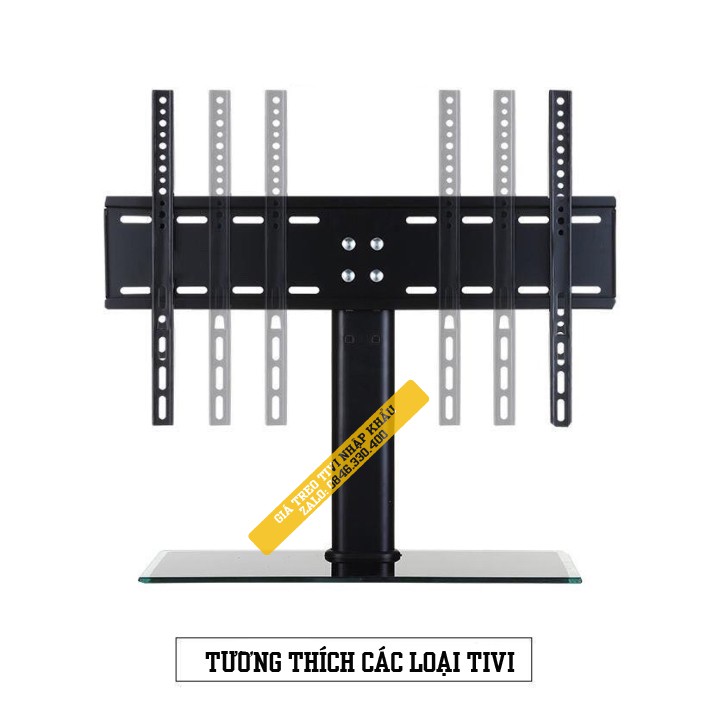 Chân tivi để bàn mặt kính cường lực 32 - 55 inch - Chân đế tivi đa năng đặt bàn Model: DZ55