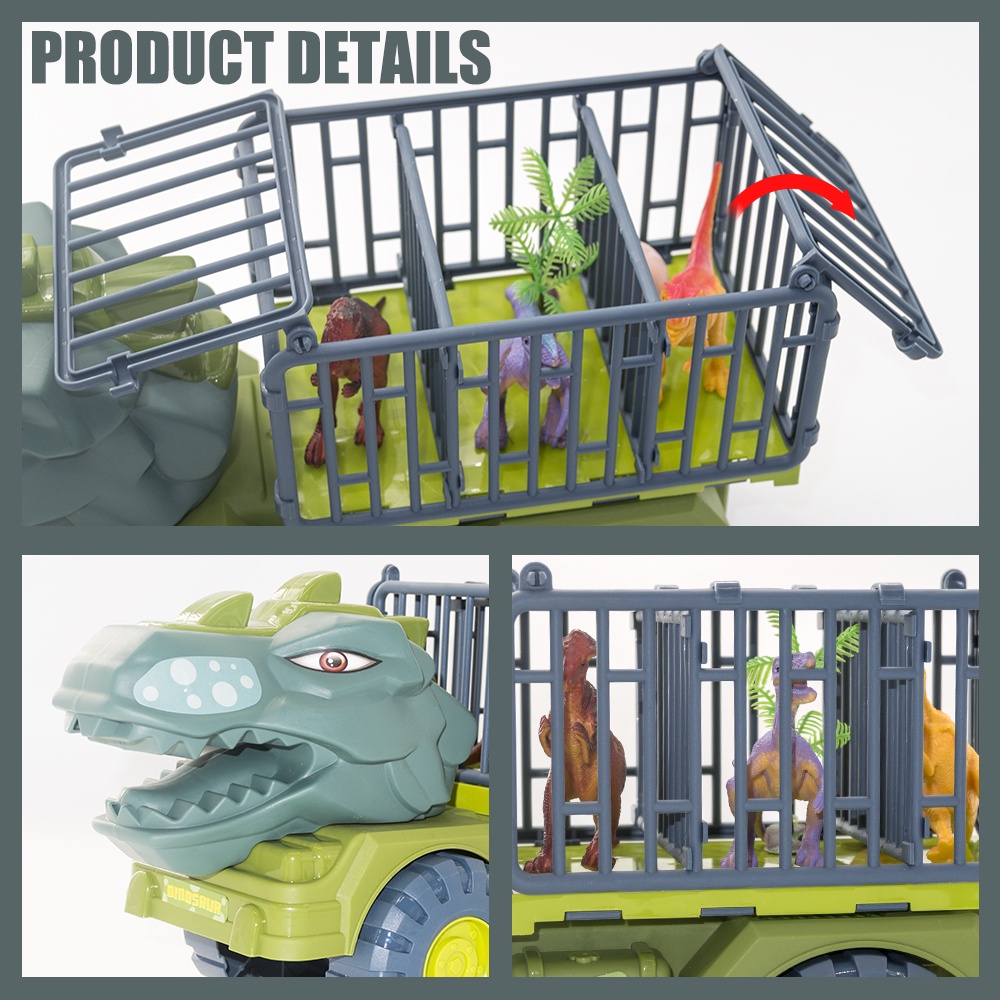 SEASUN TOYS Xe khủng long đồ chơi chống đổ cho trẻ em