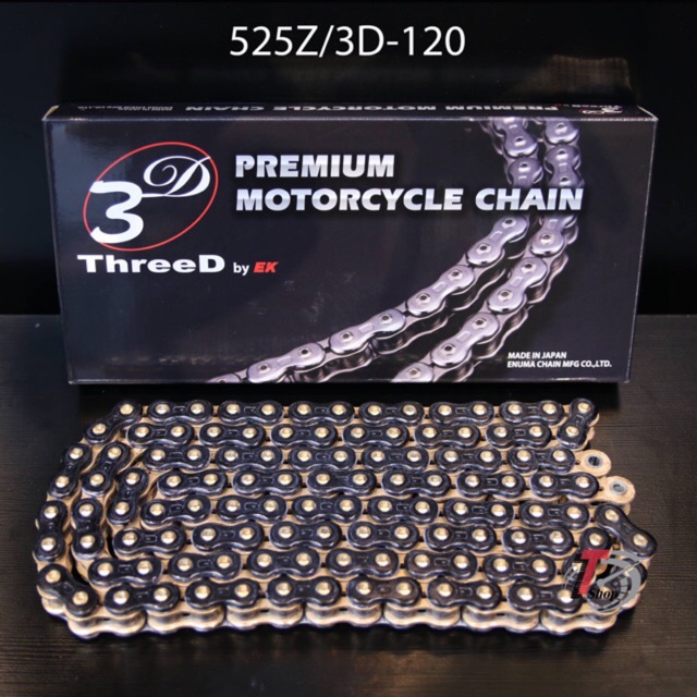 Sên EK JAPAN MOTOR - 525Z/3D-120/K/XG+G Black & Gold