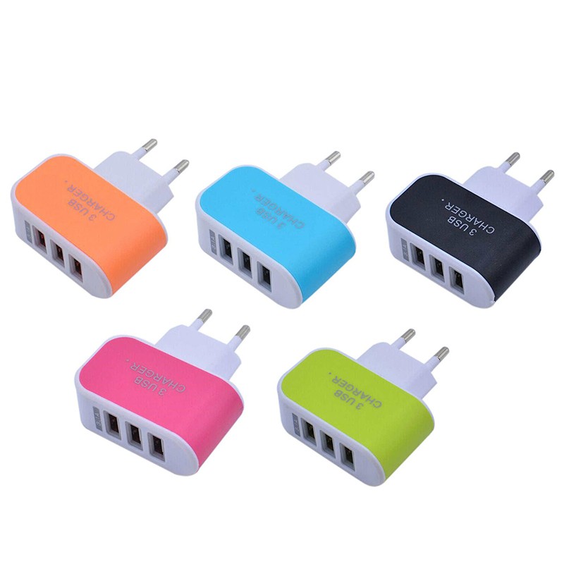 Ổ Cắm Sạc 3 Cổng Usb Cho Samsung Iphone