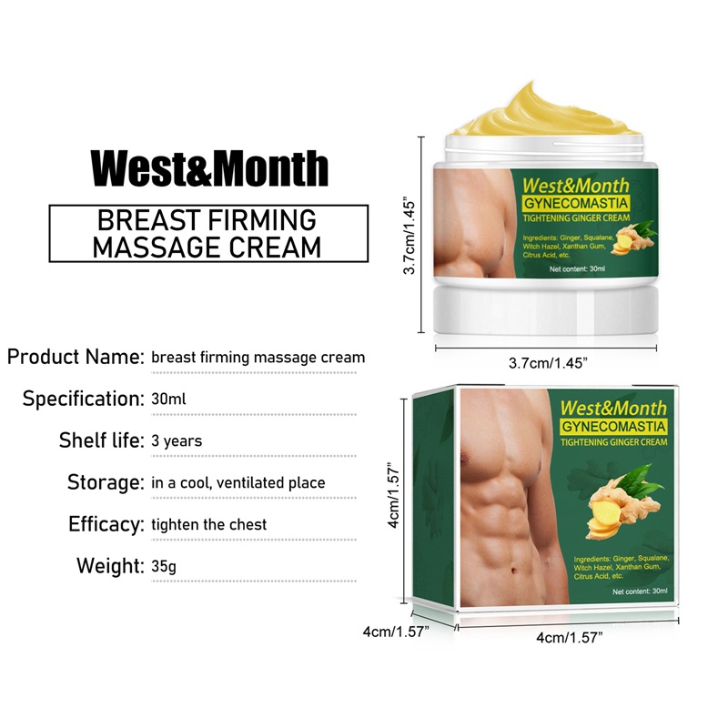 Kem Gừng Aasleaty SoliPac Gynecomastia Làm Săn Chắc Da Ngực Giảm Mỡ Thành Phần Tự Nhiên Cho Nam